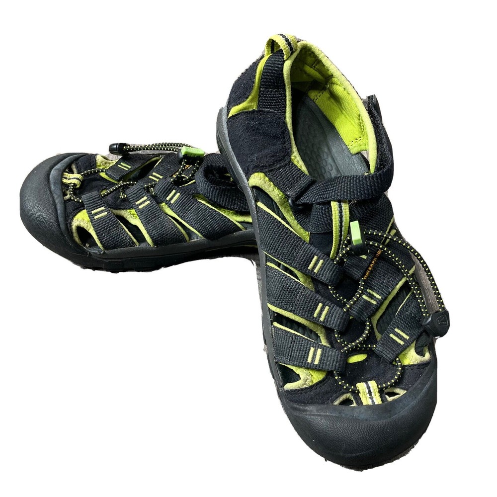 Keen Newport h2 Hiking Black Neon Green Water Hiking Outdoor Sandals Mens Size 6 - Picture 1 of 6